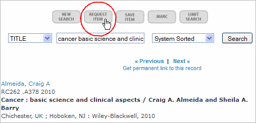 Request an item from the UCSF catalog