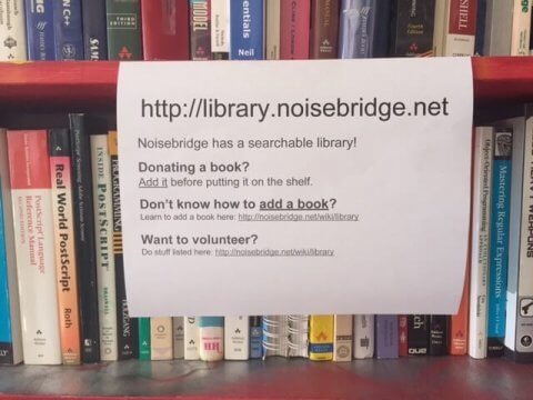 Noisebridge bookshelf