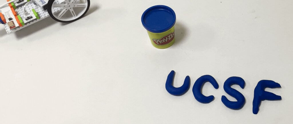 UCSF logo made with playdoh