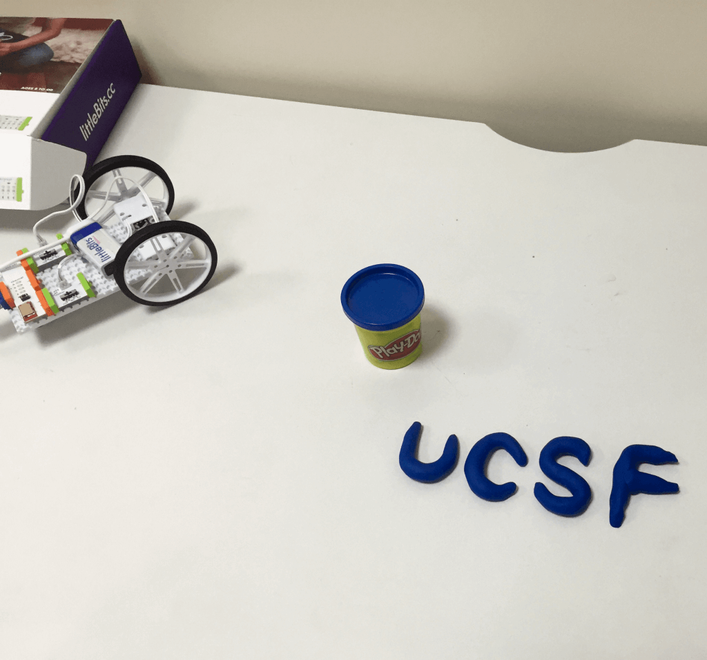 UCSF logo made with play doh