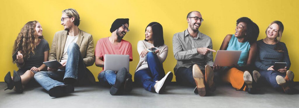 smiling researchers