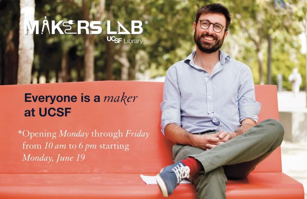 Makers Lab 5 days a week signage