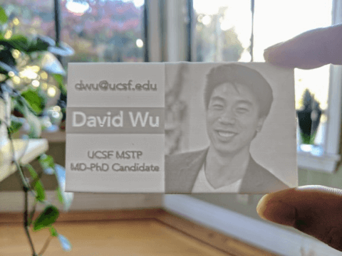 Picture of 3D printed business card