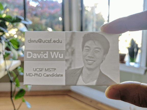 Picture of 3D printed business card