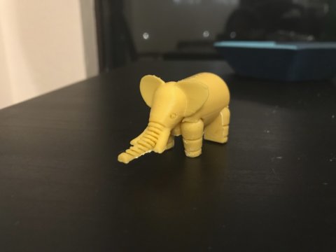 3D printed elephant