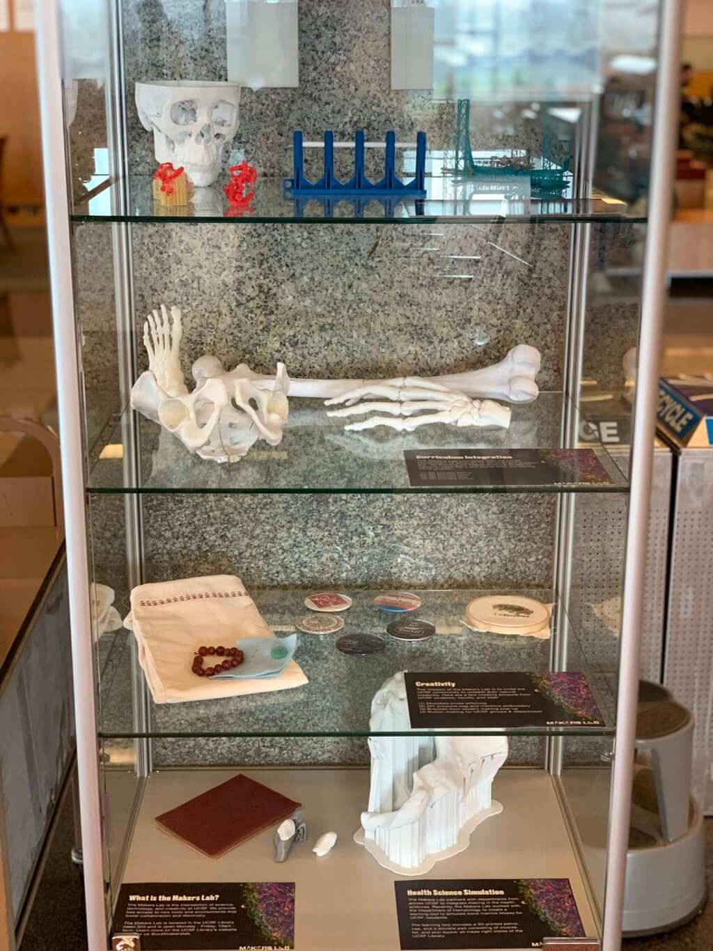 Makers lab project display case