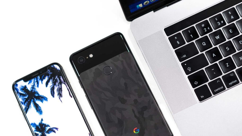 android phone and mac laptop