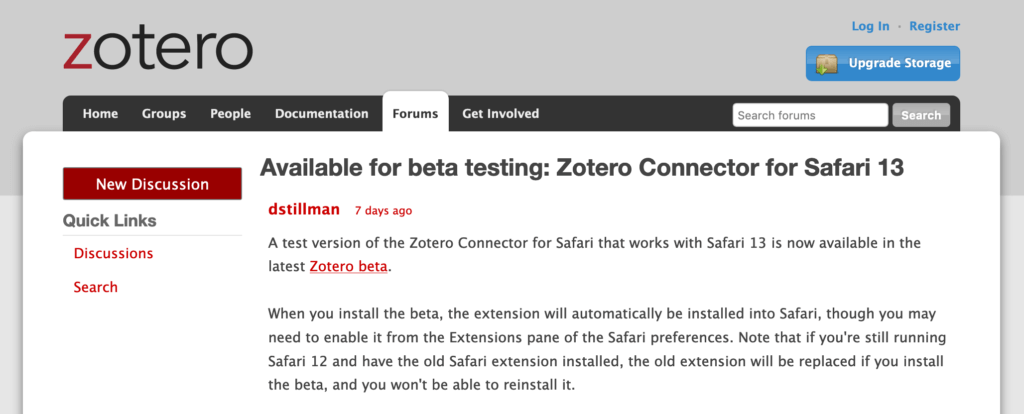 zotero browser safari