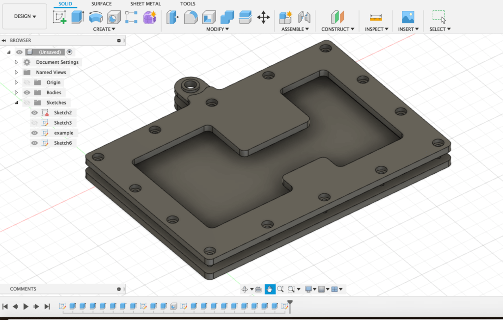 Modeling 3D printed ID holder