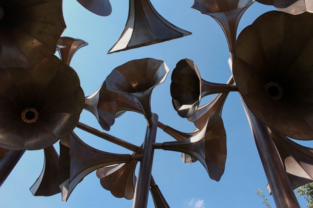 megaphones from Hangang Art Park in Seoul, South Korea