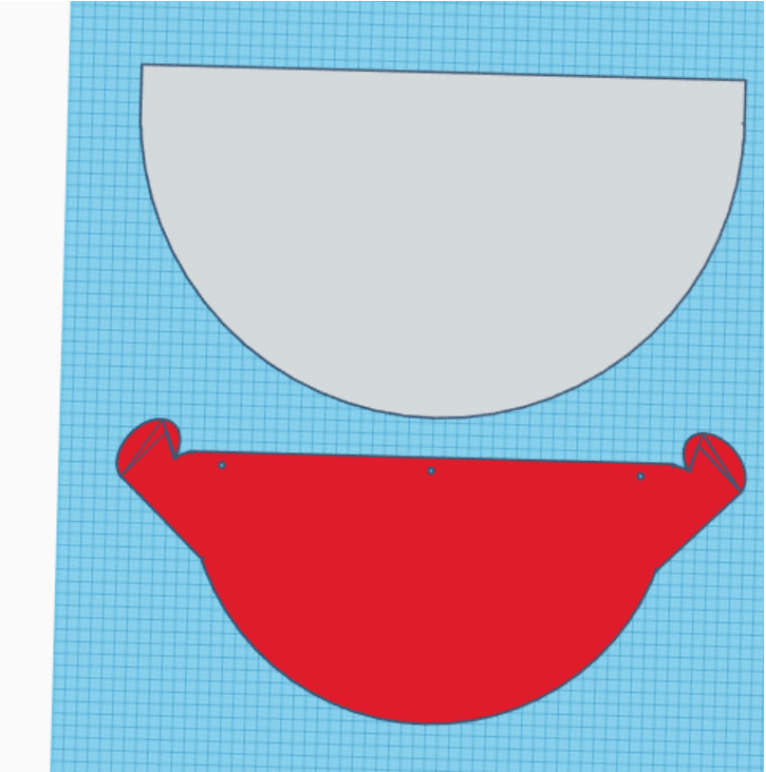 Disposable lens cuff template modeled in Tinkercad