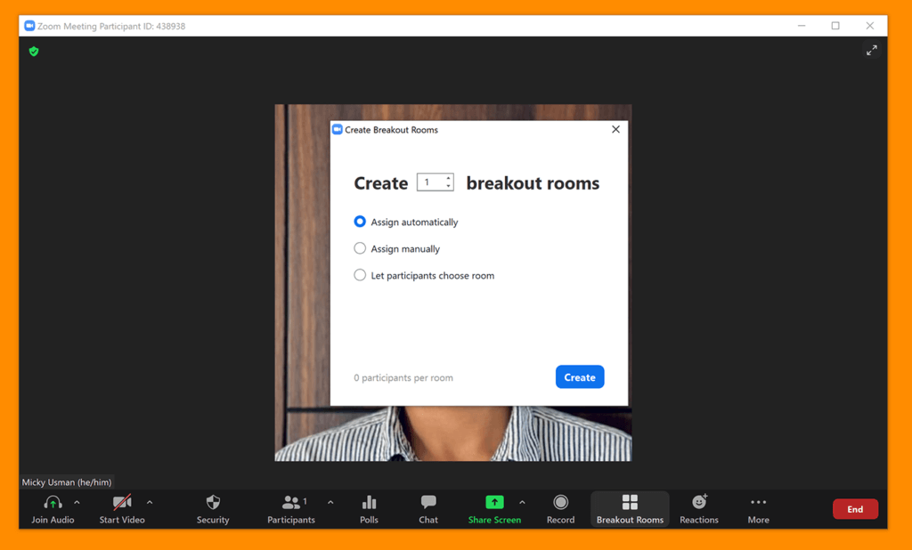 Create a breakout room