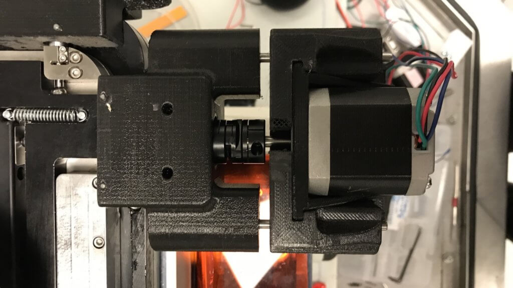 close up of 3D printed component of Atomic Force Microscopy stage