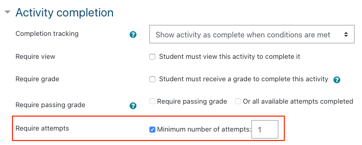 quiz completion