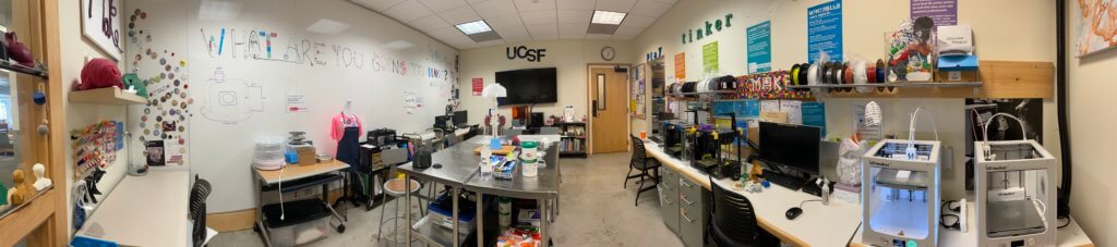 Panorama image of the Makers Lab, currently closed, in 2021