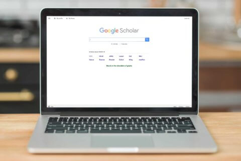 Google Scholar on a screen