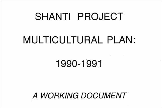 Shanti Project Multicultural Plan 1990 1991