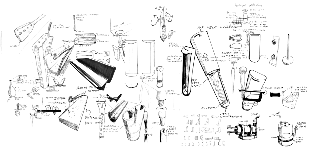 Ideation sketches of Kaba project