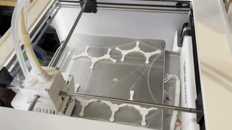3D printing of the molecular models, in halves