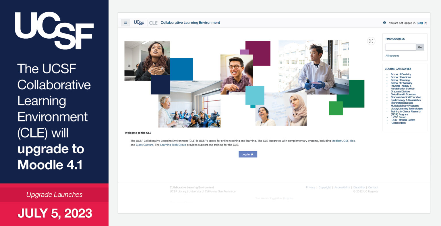 UCSF CLE Upgraded to Moodle 4.1 UCSF Library
