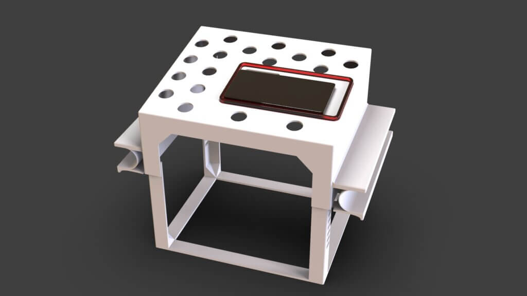 Render of 3D printed laparoscopic stand