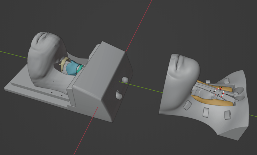 Progression of prototypes in Blender, showcasing the model’s development with artistic emphasis on its vertices.