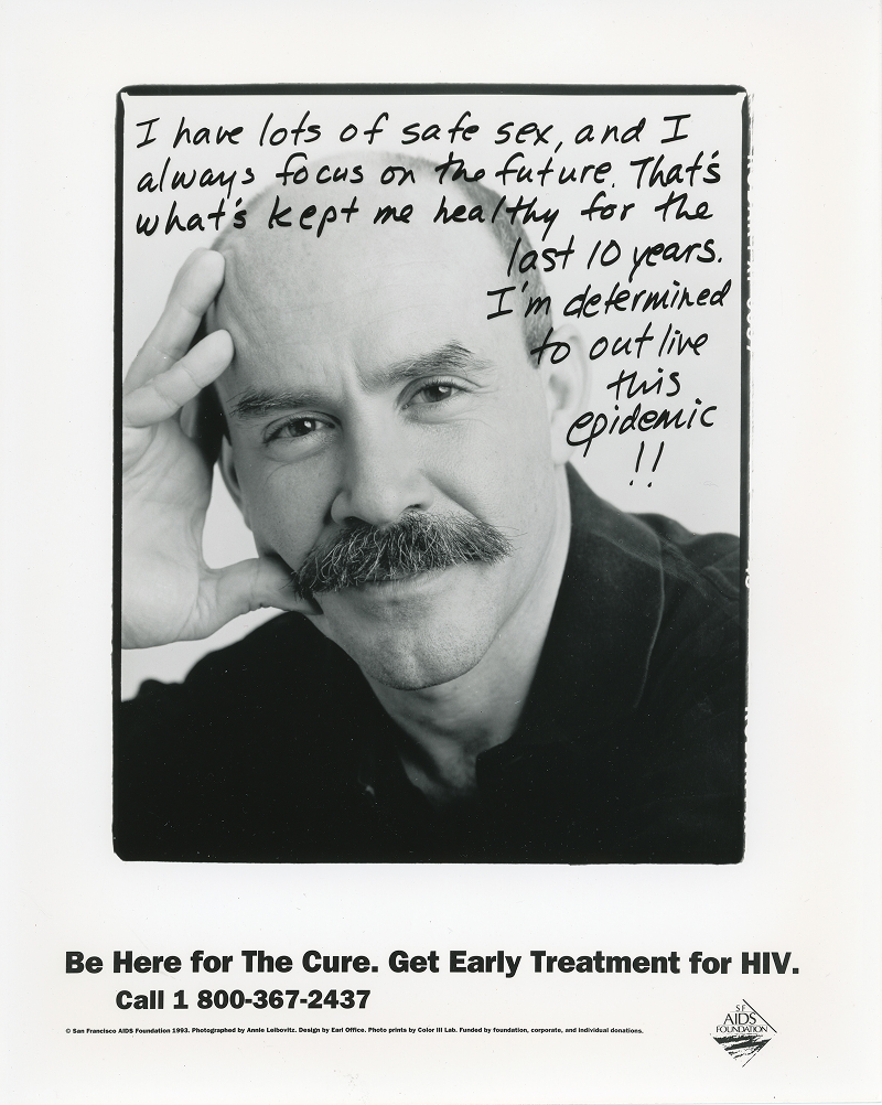 Black and white poster with a headshot of Chuck Frutchey and a hand-written message.